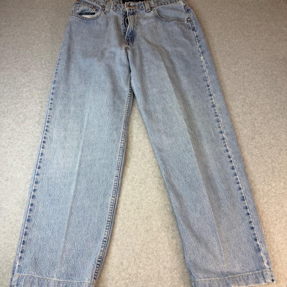 Vintage Levis SilverTab Loose Fit Jeans Light Wash Baggy Wide Leg 90s Grey Tab